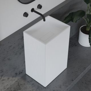 Напольная раковина ABBER Stein AS2503-H 50см белый матовый